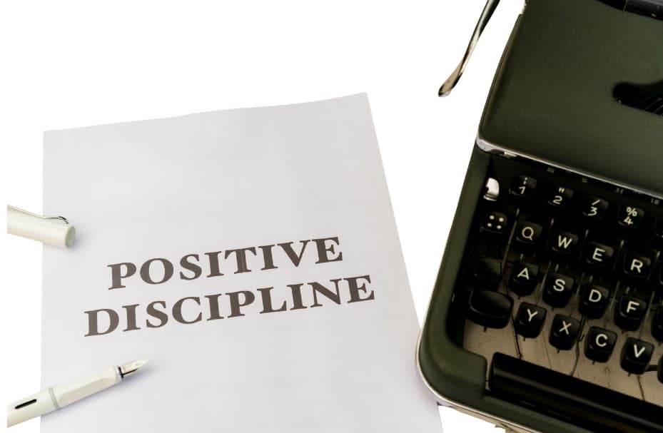 Positive discipline discussion between a manager and employee